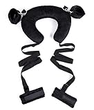 Cushioned Neck Pillow Postion Control Open Thigh Couple Play with Adjustable Straps (Black)