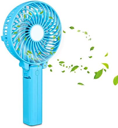 Mopoin Portable Handheld Fan, Folding USB Mini Electric Fan Rechargeable Battery Fan for Home and Office,Indoor and Outdoor Activities(Blue)