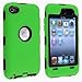 Produktbild Snner Schwarz Hart/Grün Haut Hybrid-Fall-Abdeckung kompatibel mit Apple iPod Touch 4, 4G, 4. Gen 8GB / 32GB / 64GB