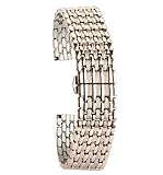 20mm Metallarmband Roségold Uhrenarmband Ersatz für Herren