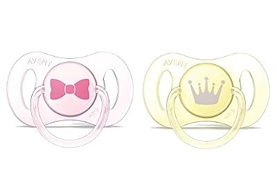 Philips AVENT 2 sucettes nouveau-né décorées fille - Silicone 0-2mois