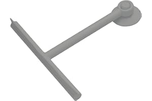 Gedy G-Mirissa, Tergivetro per Doccia Colore Tortora e Gancio con Ventosa, Pulisci Vetro in Resina e Gomma, Misure 23 x 22 x 3 cm e Peso 0,1 kg, 2 Anni di Garanzia, Design R&S