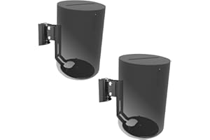 EMAQUIN Lot de 2 supports muraux pour haut-parleur Sonos Era 100 (comprend 2 pièces, pivotants et inclinables, métal robuste, finition peinture durable, facile à installer, compatible avec Sonos Era