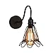 Produktbild DE- Boden Eisen Käfig Wandleuchte Retro Loft Korridor Lampe Licht Badezimmer Mauer Wandlampen Applikation arandela , J