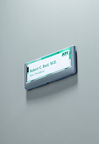 Durable Click Sign - Placa para puerta personalizable  149 x 52 5 mm   color gris