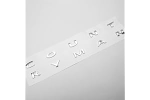FORTEN KINGDOM Grenric 1 Piece Custom Word COUNTRYMAN Letter Decal For Car Rear Trunk Tailgate 3D Inserted Badge Emblem For Replacement (chrome)