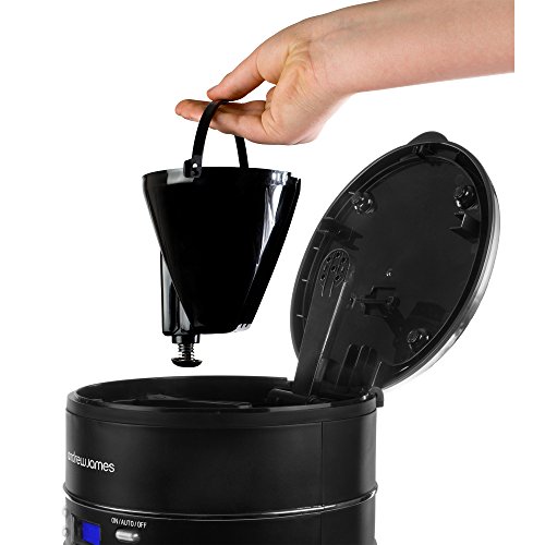 Andrew James – Lumiglo 1000 Watt Programmierbare Filterkaffeemaschine in Mattschwarz – 12 Tassen Kapazität - 3