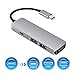Produktbild USB C Hub, Typ C Hub mit 5 in 1 Adapter auf HDMI 4K Adapter, Typ C Power Delivery zum Aufladen, 2 USB 3.0 Port für neues MacBook / MacBook Pro 2015/2016/2017, Samsung S8 und mehr mit Type C Gerät