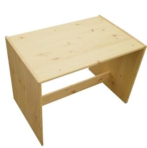 Kindertisch aus Holz, naturbelassen, eckig, 50 cm hoch, Grundmaß 80 x