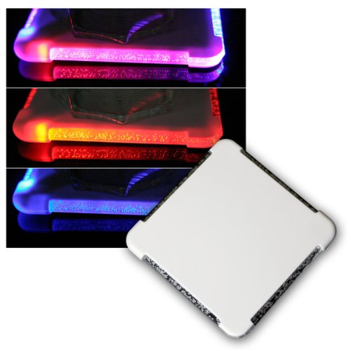 6er SET LED Glasuntersetzer mit Farbwechsel RGB