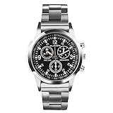 Uhren Herren, Männer Uhren, KUXIEN Herren Business Casual Dress Sport Armbanduhr, Klassische Edelstahlgehäuse Armbanduhr
