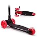 Produktbild Kinder-Roller Allrad-Blitz One-Button Folding Roller Höhe verstellbares Dia-Spielzeug für Alter 5-14 (Color : Red)