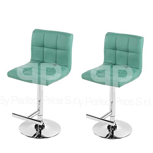 Pareja 2 BANQUETAS EN ECOPELLE bar sillas restaurante estrado giratoria altura regulable