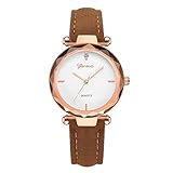 Qmber Herren Damen Uhr Sport Wasserdicht Analoger Quarzwerk Fashion mit Edelstahl Leder Armband armbanduhren