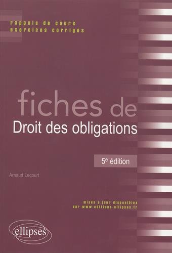 Télécharger Fiches de Droit des Obligations livre En ligne