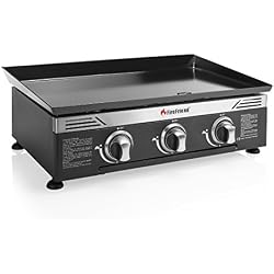 Plancha à gaz FireFriend BQ-6343F - 3 brûleurs - Plaque de cuisson en acier émaillé