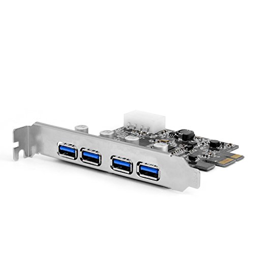 CSL - Tarjeta controladora USB 3 0  Super Speed  de 4 puertos PCIe Express   Tarjeta de expansi  n USB 3 0   Nuevo modelo   nuevos controladores   Distribuidor interno USB