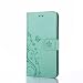 Produktbild Huawei P smart Hülle, Huawei Y5 Prime 2018 / Honor 7S Handyhüle, Alfort Prämie PU Leder Schutzhülle Geprägter Keiner Schmetterling Muster Lederhülle Tasche Wallet Case Cover für Huawei Honor 7S/ P smart /Huawei Y5 / Y5 Prime 2018 Smartphone 5.65" mit Kartensteckplatz und Standfunktion ( Grün )