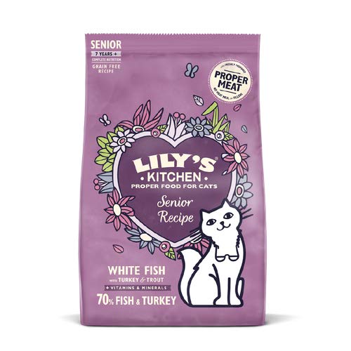Lily's Kitchen White Fish &Turkey Senior Recipe Cat Dry Food (350g)