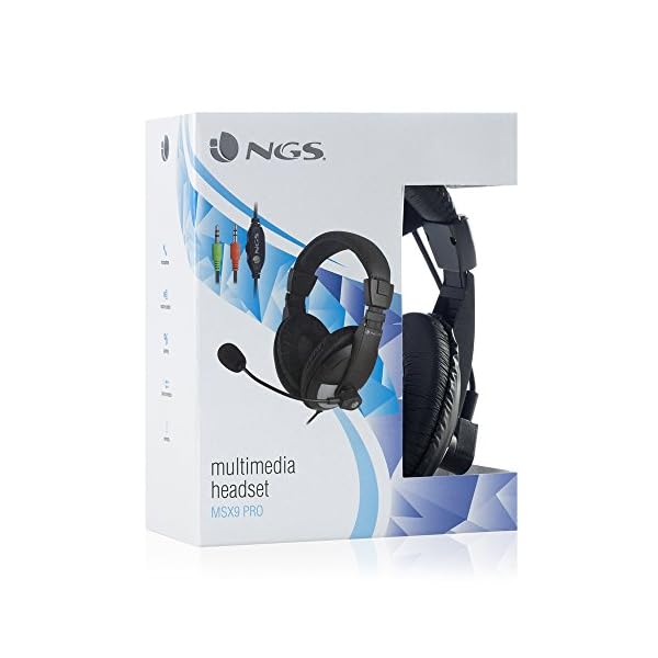 NGS MSX9 Pro Binaural Diadema Negro Auricular con micrófono - Auriculares con micrófono (PC/Juegos, Binaural, Diadema… - Image 4