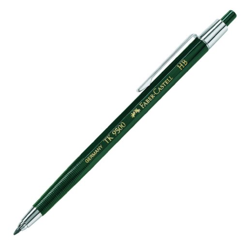Faber-Castell 139500 – Fallminenstift TK 9500, Minenstärke: 2 mm, Härtegrad: HB, Schaftfarbe: grün - 2