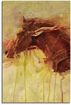 Paul Sinus Art War _ Horse _ 90x60 Aluminum Wall Canvas 90 x 50 x 3 cm Multi-Coloured