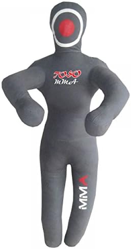 TOSO Judo Punching Bag MMA Grappling Dummy - Standing &amp; Fighting Position TM331 Canvas - Grey 47" Up to 35kg/77 lb