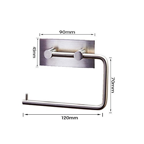 ZUNTO Selbstklebend Toilettenpapierrollenhalter Wand ohne bohren Edelstahl - 7