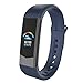 Produktbild JIANGJIE Smart Armband Fitness Tracker Sport 3D-UI-Farben-Schirm IP67 wasserdicht mit Herzfrequenz, Blutdruck, Blutsauerstoffmessung, Sport Record, Smart Erinnerung, Fern Foto,B