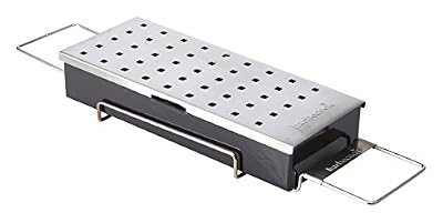 Barbecook Universal Nouveau Fumoir Émaillé + Couvercle en Acier Inoxydable Argent 37 x 10 x 4 cm