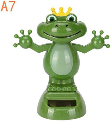 Yvody - Solar Powered Dancing Animal Swinging Animated Bobble Dancer Toy Car Decor , Frog prince