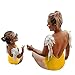Produktbild Cooljun Family Passender Badeanzug 2019 Neuestes Kleinkind Mädchen Baby Mom  Me Badeanzug Flügel Bikini Solide Rüschen Riemen Tops