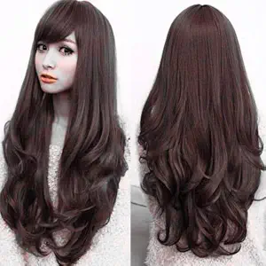 PRAVRAJYA Womens Wigs Long Hair Natural Looking Middle Part Wigs | Long Wig Synthetic Heat Resistant for Girls Use Party Theme- 2 step - Black