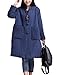 MatchLife Women's Cotton Padded Casual Button Winter Coat XL Blue