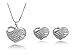 Crunchy Fashion silver heart Rhodium Plated pendant set for Girls RS.569.00