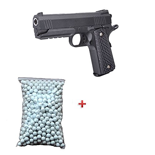 Galaxy Pack Cadeau Airsoft Pistolet Strike Warrior Métal Désert 6mm 0.5 Joule à Ressort 600 Billes Offert ! - G25