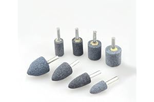 GREADEN 10x Meules sur tige, diamètre 30mm, grain 80, diamètre de la tige 6mm, pour outils rotatoires - Forme Cylindrique