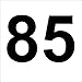 Produktbild 3 mal Nummer "85 " hochwertige Zahlenaufkleber, schwarz, wetterfeste, 10 cm hoch, aus Hochleistungsfolie, ohne Hintergrund, Zahlen, Nummer, Mülltonne,Mülltonnen, Uahlenaufkleber, Hausnummer, Briefkasten, Aufkleber