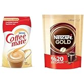 Nestl&eacute; Coffee Mate Kahve Beyazlatıcısı 200 g Ekopaket ve Nescafe Gold Ekonomik Paket 180 gr
