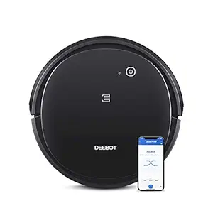 ECOVACS Deebot 500 Robotic Vacuum Cleaner with App & Voice Control, Strong Suction and Multiple Cleaning Modes, Self-Charging for Carpets & Hard Floors,Work with Alexa (Black)