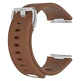 Igemy-Armband 11 Solide Farben Ersatz Sport Strap, Beliebtes und Komfortables Design für Fitbit Ionic Smart Watch, Kleine Größe Kaffee