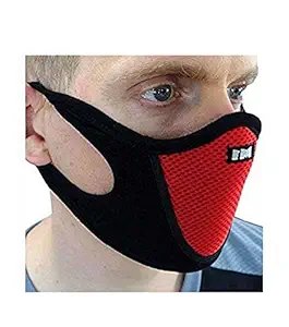 Bridge2shopping Unisex Face Mask for Bikers - Red Color , 26 Cm