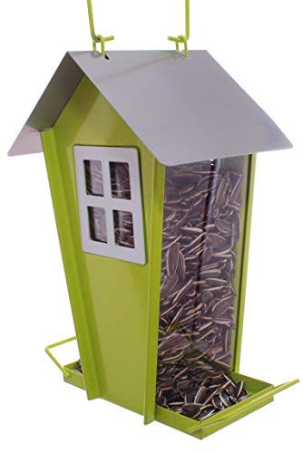 El Alimentador de Aves Silvestres en Forma de Granero de Semillas, es Perfecto para la Decoración del Jardín, Comedero para Aves Pequeñas y Medianas, Fácil de Limpiar y Llenar
