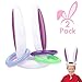 Price comparison product image 2 Pack Rabbit Easter Games Bunny Ears Ring Toss Game For Easter Party Indoor Outdoor Game Toys Kids Gifts Include an Air Pump and 4 Inflatable Rings (2 Pack)