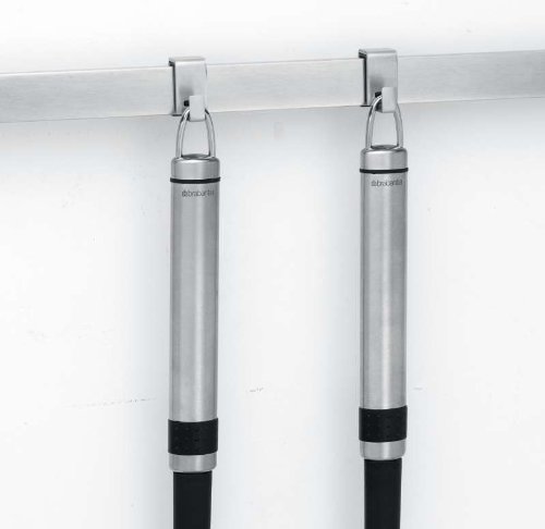 Brabantia 460005 Wandschienensystem 60 cm mit 7 verschiebbaren Haken - 4