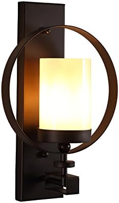 AWAMA Wall Lamp Wrought Iron Retro Background Wall Decorative Lamps Single Lights 15*40CM for Living Room Hallway Bedroom Babyroom Bathroom Corridor