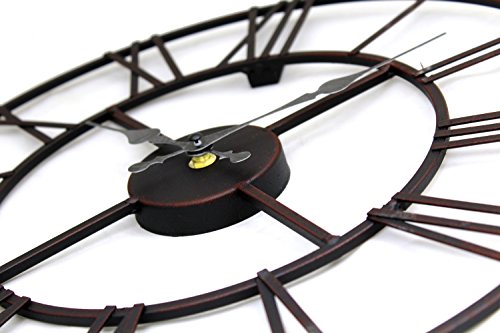 Wanduhr Metall Durchmesser 40cm Wanduhr Schwarz - 2
