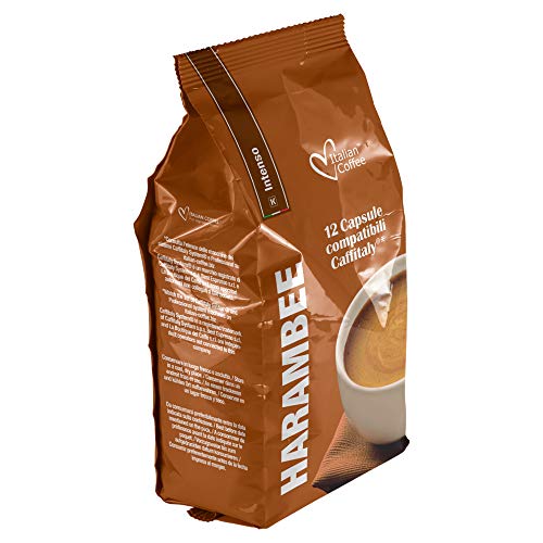 Caffitaly 96: cápsulas de café compatibles, mezcla intensa Harambee, café italiano