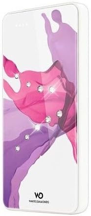 White Diamonds Large Portable Battery Charging Pack with Swarovski Elements for Smartphone and Tablet - Pink
