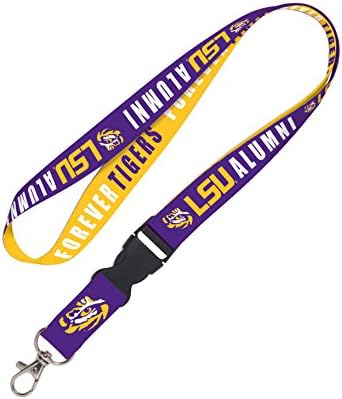 NCAA LSU Tigers Eye Alumni Lanyard with Detachable Buckle, Multicolor
